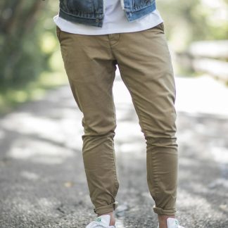 Vl88Le Men's Straight Fit Chino Pants — Cotton Twill